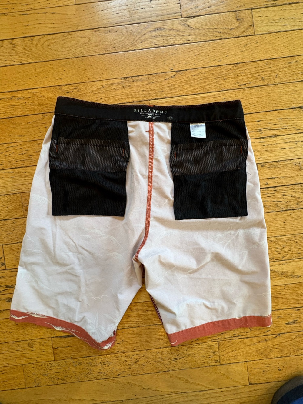 Billabong Rust Orange Palm Print Men's Shorts - Picture 9 of 12